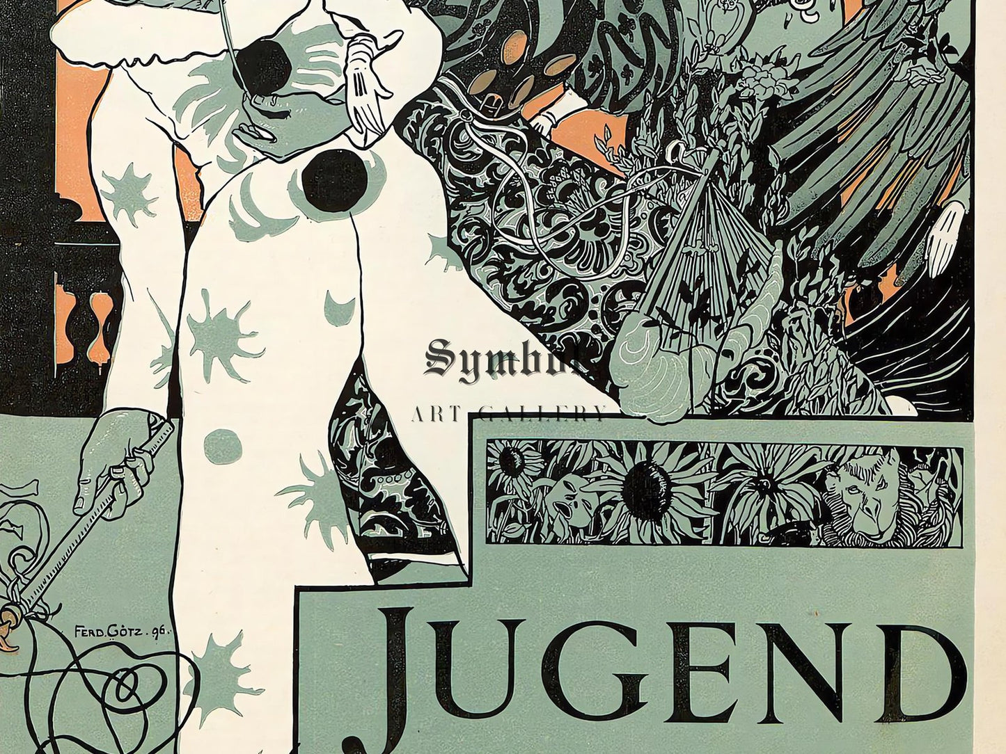 Jugend magazine cover, 1896, Art Nouveau and Belle Époque, fine art print