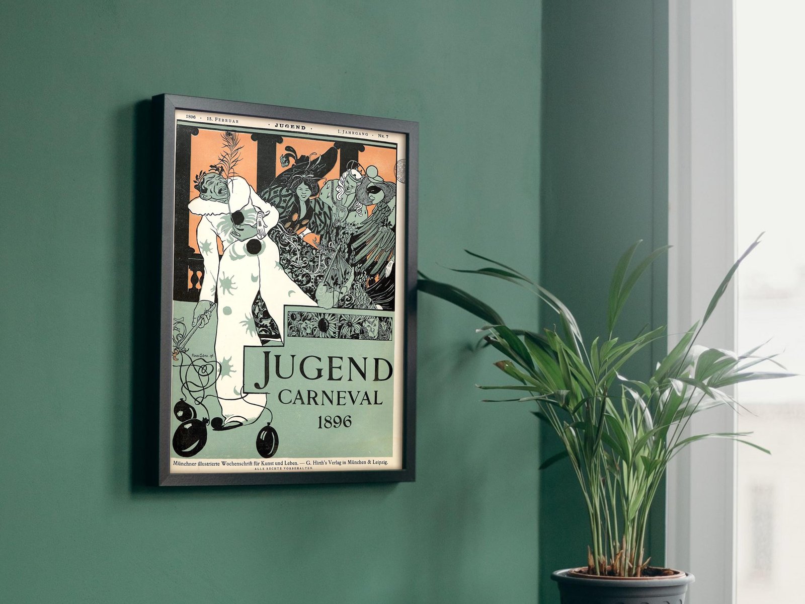 Jugend magazine cover, 1896, Art Nouveau and Belle Époque, fine art print