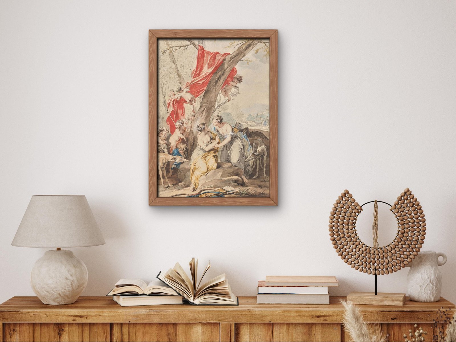 Jupiter in the Guise of Diana and Callisto by Jacob de Wit, 1733, Rococo and Neoclassicism, fine art print