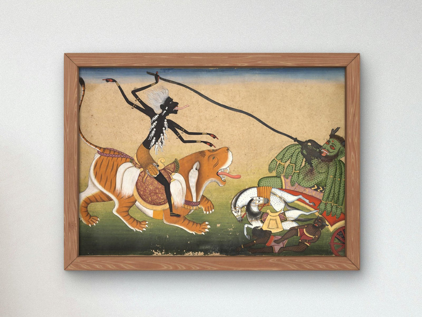 Kali Attacking Nisumbha by Unknown Artist, 1740, Orientalism and Exoticism, fine art print