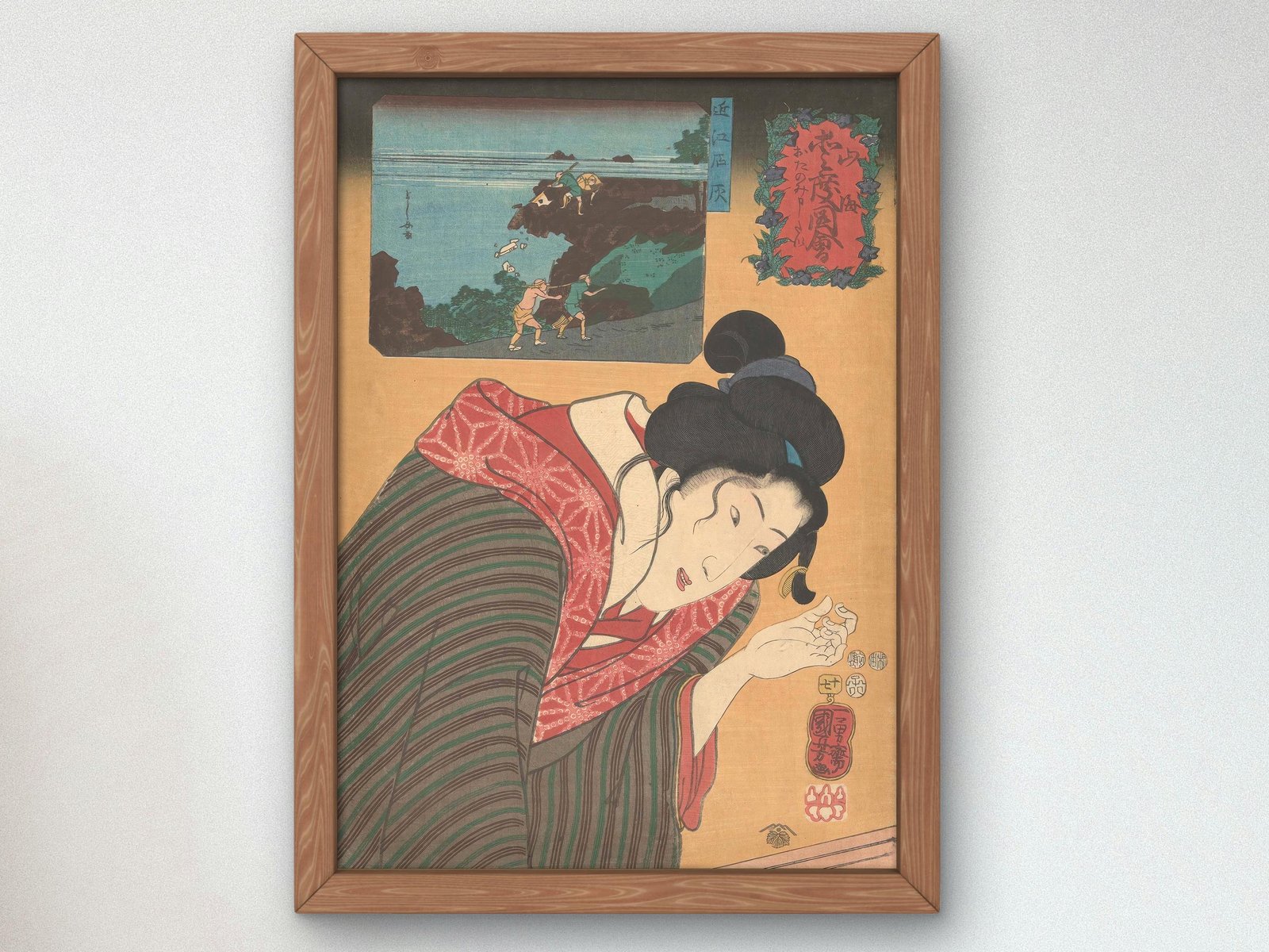 Kalksteen uit de provincie Omi by Utagawa Kuniyoshi, 1852, Japanese Woodblock Prints, fine art print