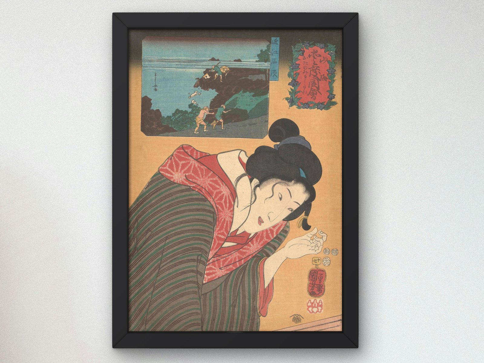 Kalksteen uit de provincie Omi by Utagawa Kuniyoshi, 1852, Japanese Woodblock Prints, fine art print