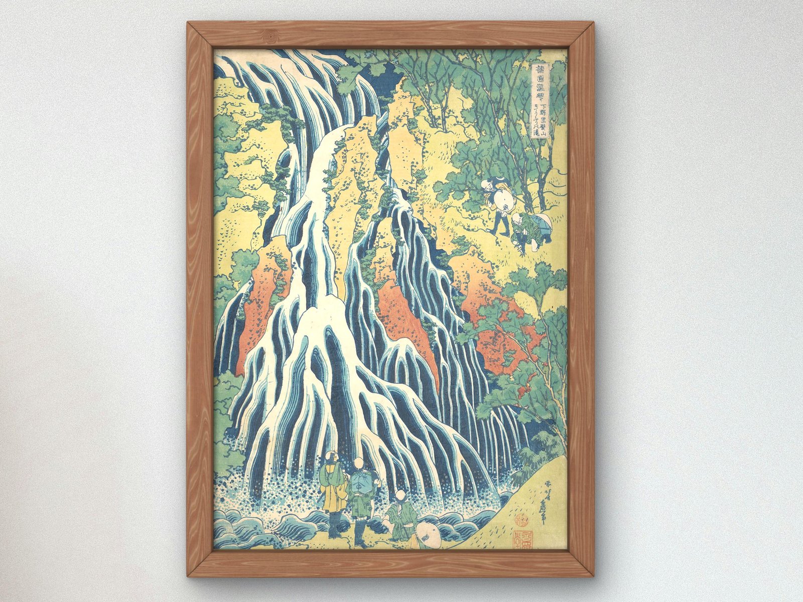 Kirifuri Waterfall at Kurokami Mountain by Hokusai, 1832, Japanese Woodblock Prints, fine art print