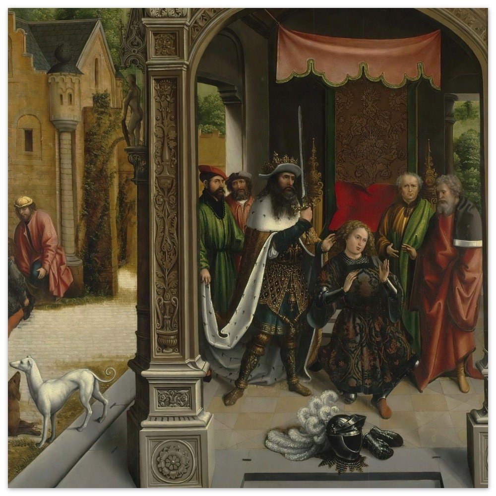 Knighting of St Martin by the Emperor Constantine by Bernard van Orley, 1514, Renaissance, fine art print