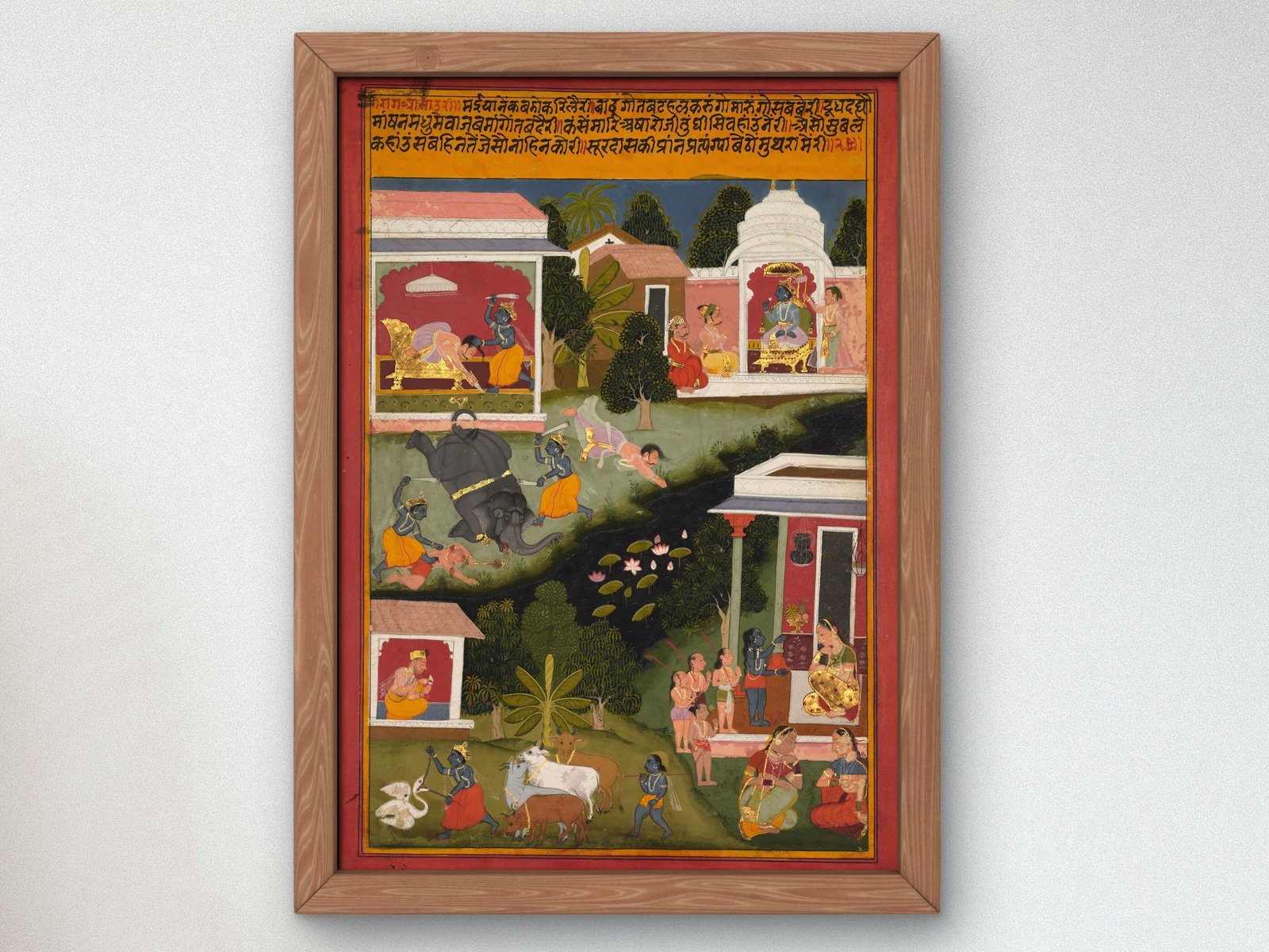 Krishna Asks for Sweets, Surdas, 1705, Mythology and Allegory, fine art print