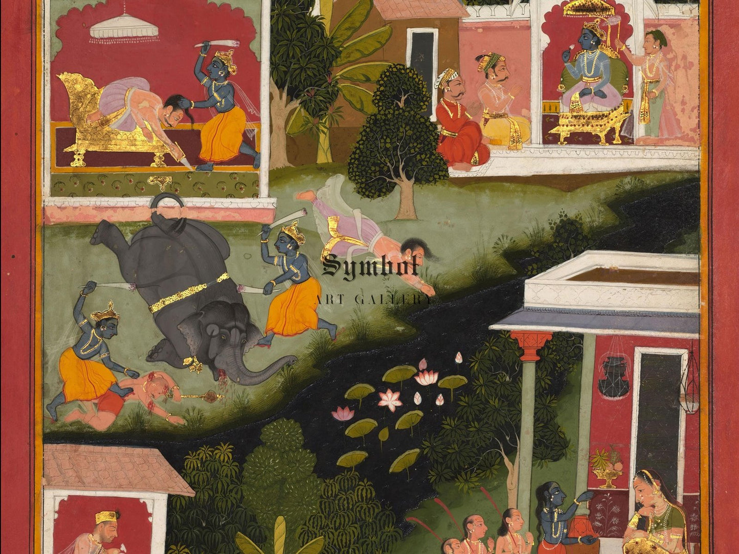 Krishna Asks for Sweets, Surdas, 1705, Mythology and Allegory, fine art print