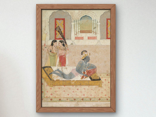 Krishna Awaiting Radha by Unknown Indian Artist, 1750, Mythology and Allegory, fine art print