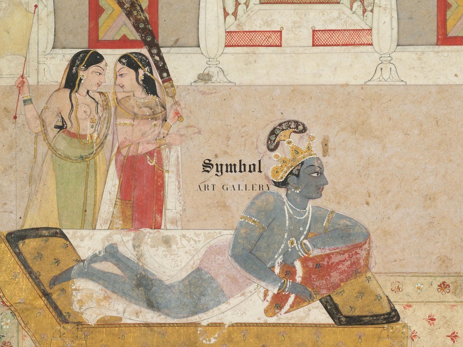 Krishna Awaiting Radha by Unknown Indian Artist, 1750, Mythology and Allegory, fine art print