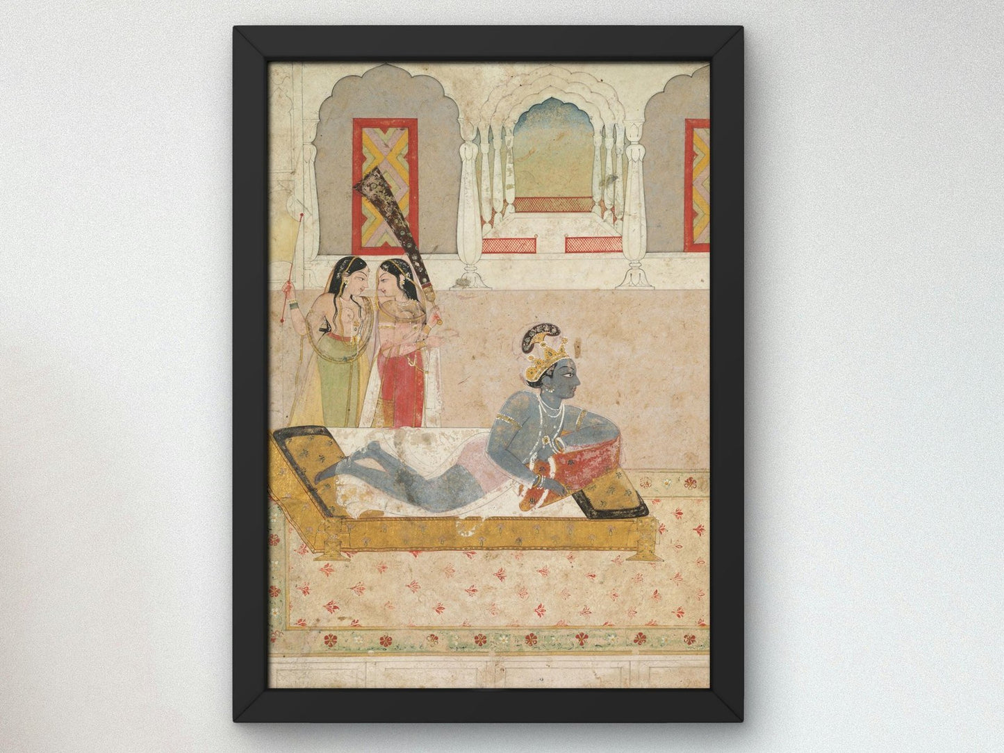 Krishna Awaiting Radha by Unknown Indian Artist, 1750, Mythology and Allegory, fine art print