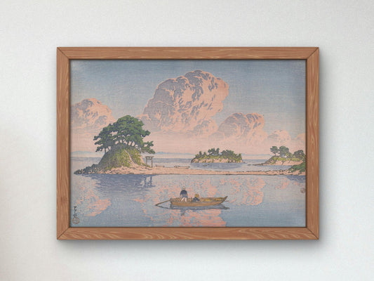 Kujukushima Island Shimabara by Kawase Hasui, 1922, Japanese Woodblock Prints, fine art print