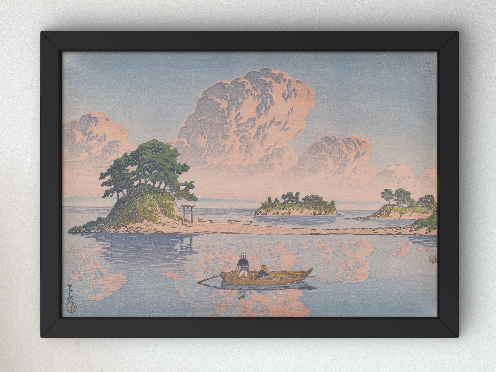 Kujukushima Island Shimabara by Kawase Hasui, 1922, Japanese Woodblock Prints, fine art print