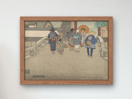 Kyoto by Charles W. Bartlett, 1916, Japanese Woodblock Prints, fine art print