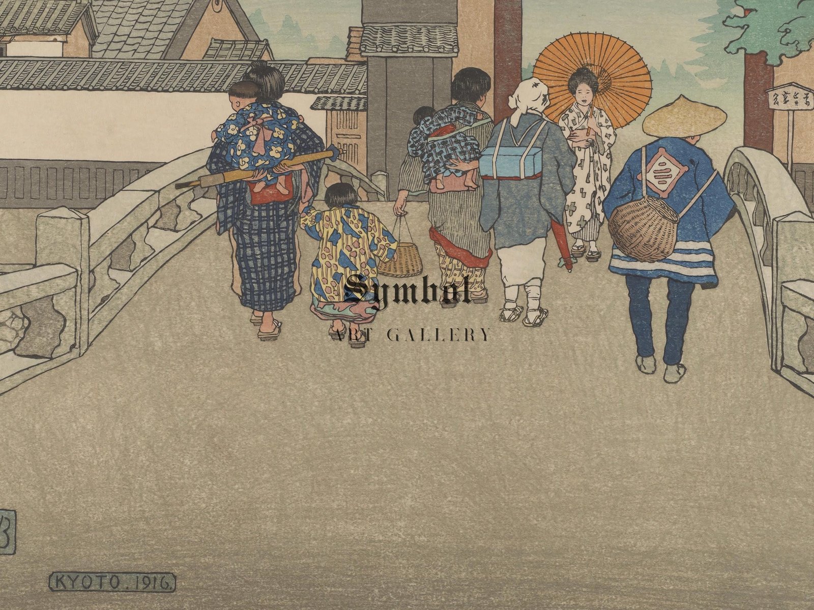 Kyoto by Charles W. Bartlett, 1916, Japanese Woodblock Prints, fine art print