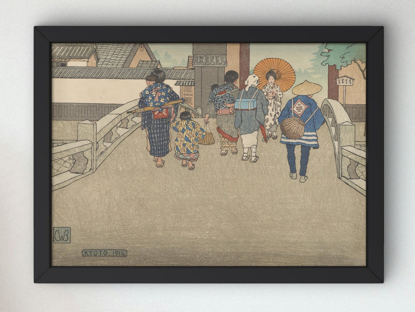 Kyoto by Charles W. Bartlett, 1916, Japanese Woodblock Prints, fine art print