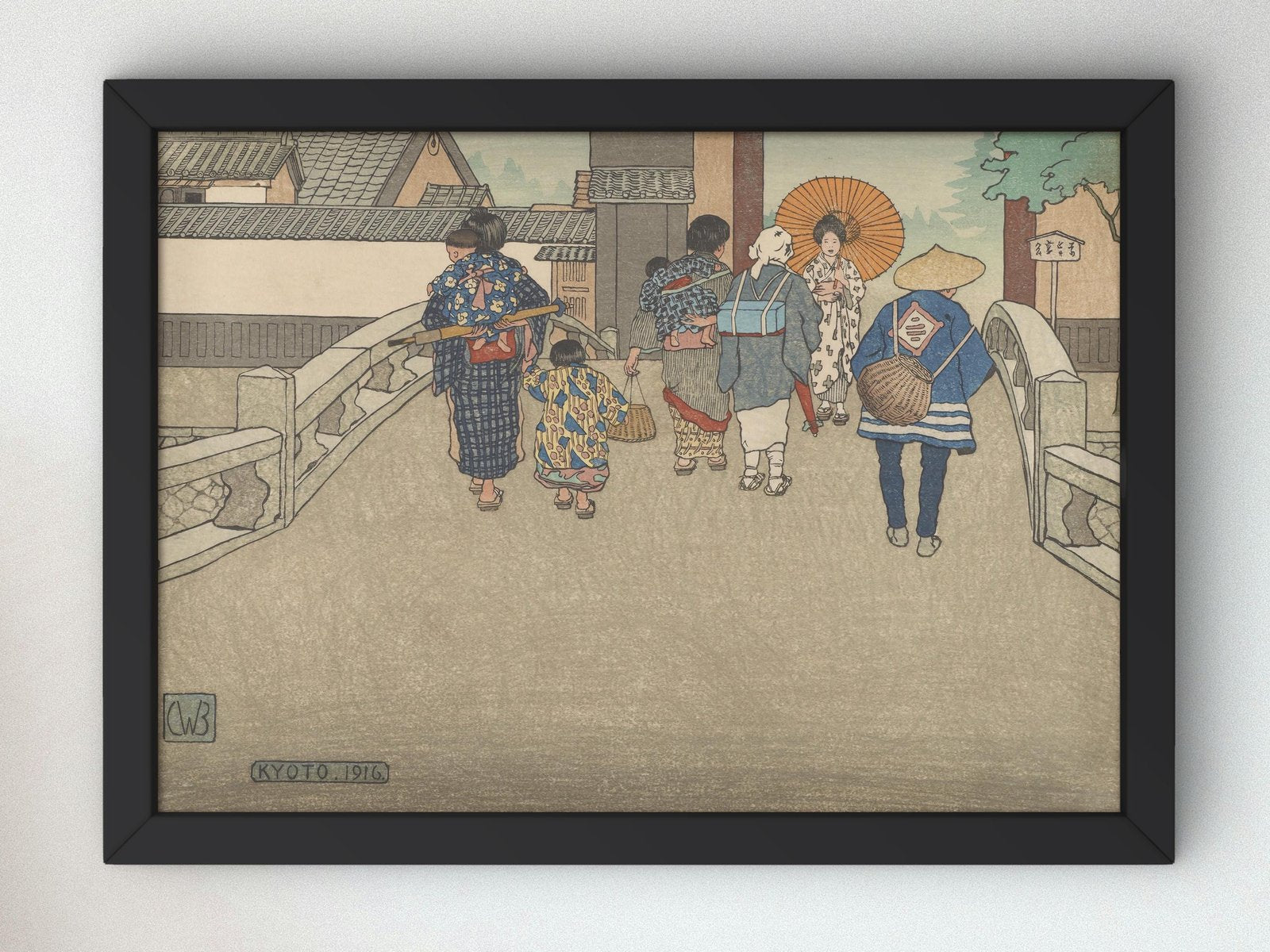 Kyoto by Charles W. Bartlett, 1916, Japanese Woodblock Prints, fine art print