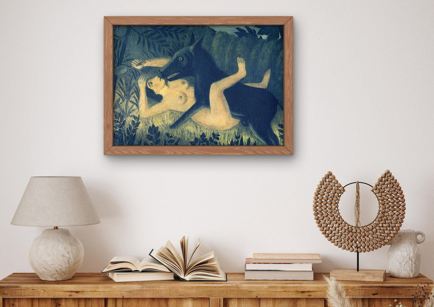 La Belle et la Bête by Henri Rousseau, 1910, Post-Impressionism, fine art print
