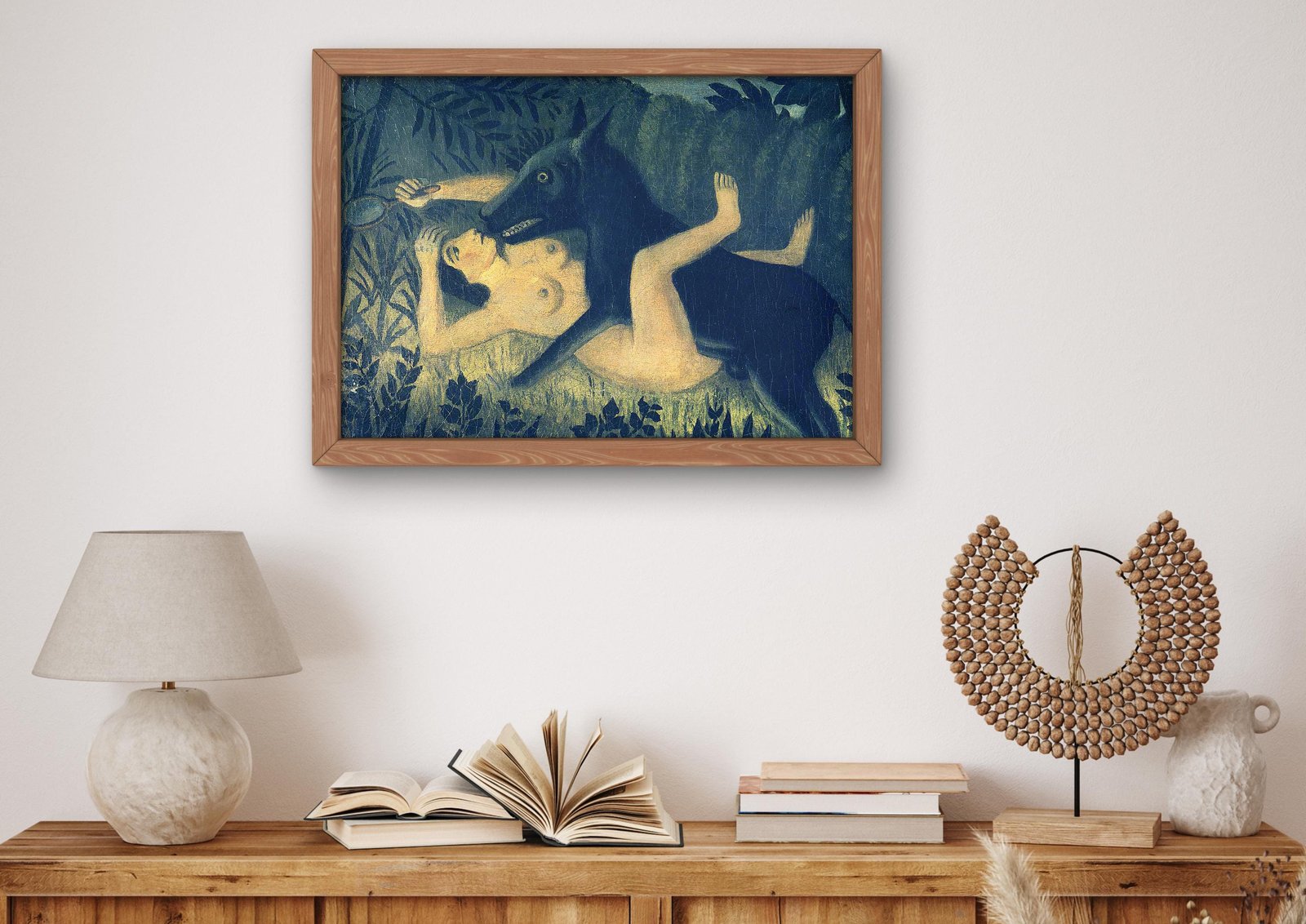 La Belle et la Bête by Henri Rousseau, 1910, Post-Impressionism, fine art print
