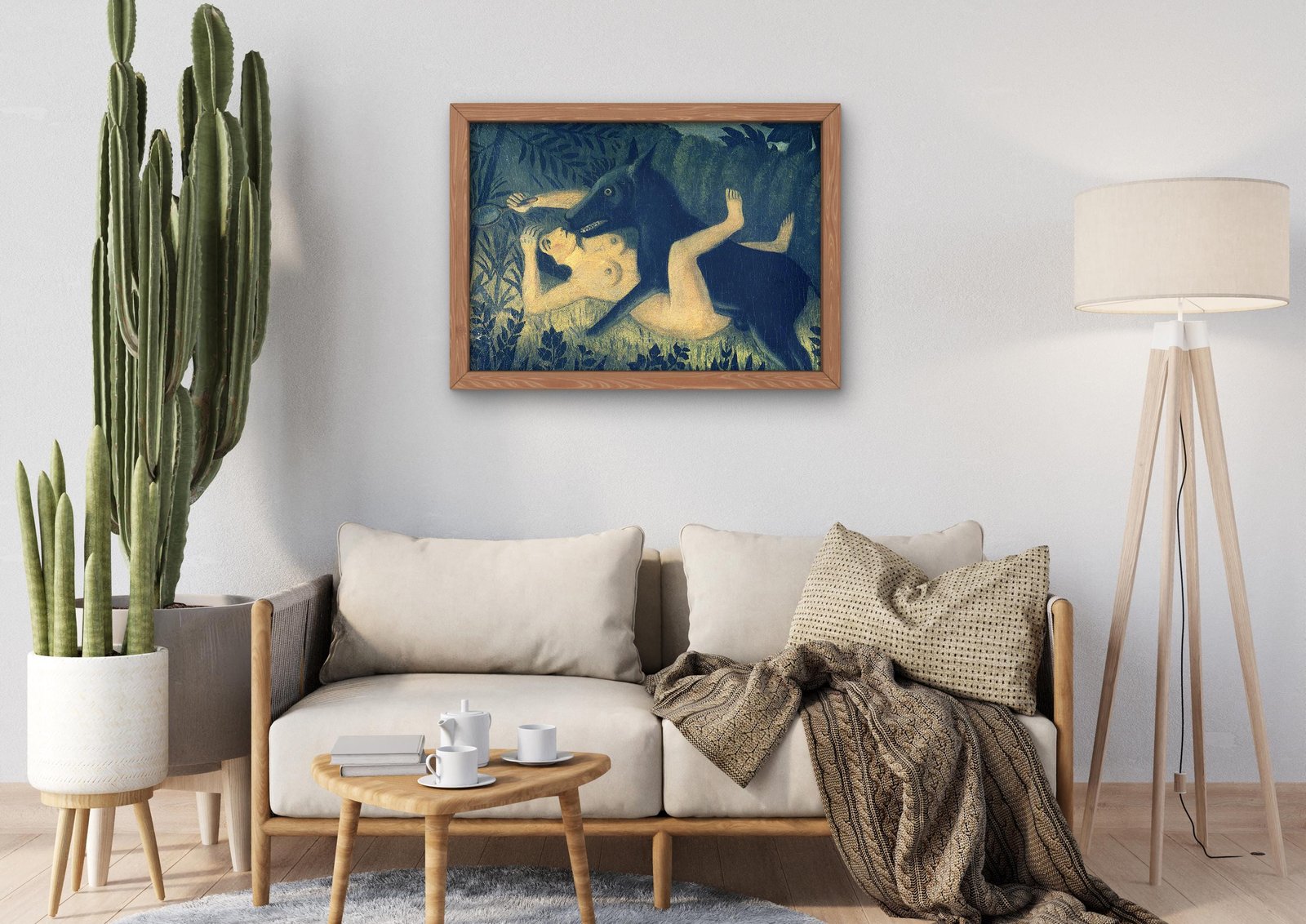 La Belle et la Bête by Henri Rousseau, 1910, Post-Impressionism, fine art print