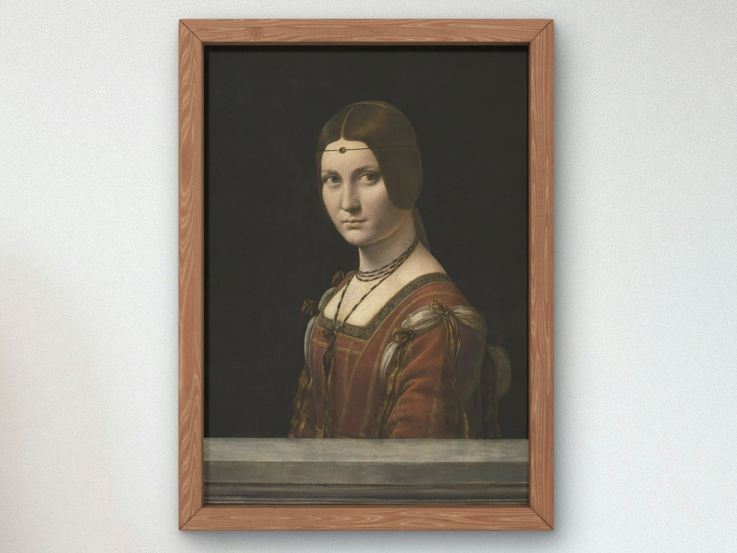 La Belle Ferronnière by Leonardo da Vinci, 1490, Renaissance, fine art print