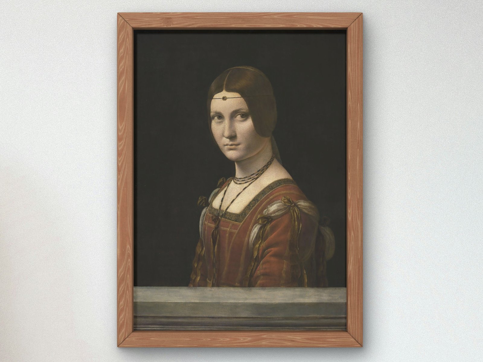 La Belle Ferronnière by Leonardo da Vinci, 1490, Renaissance, fine art print