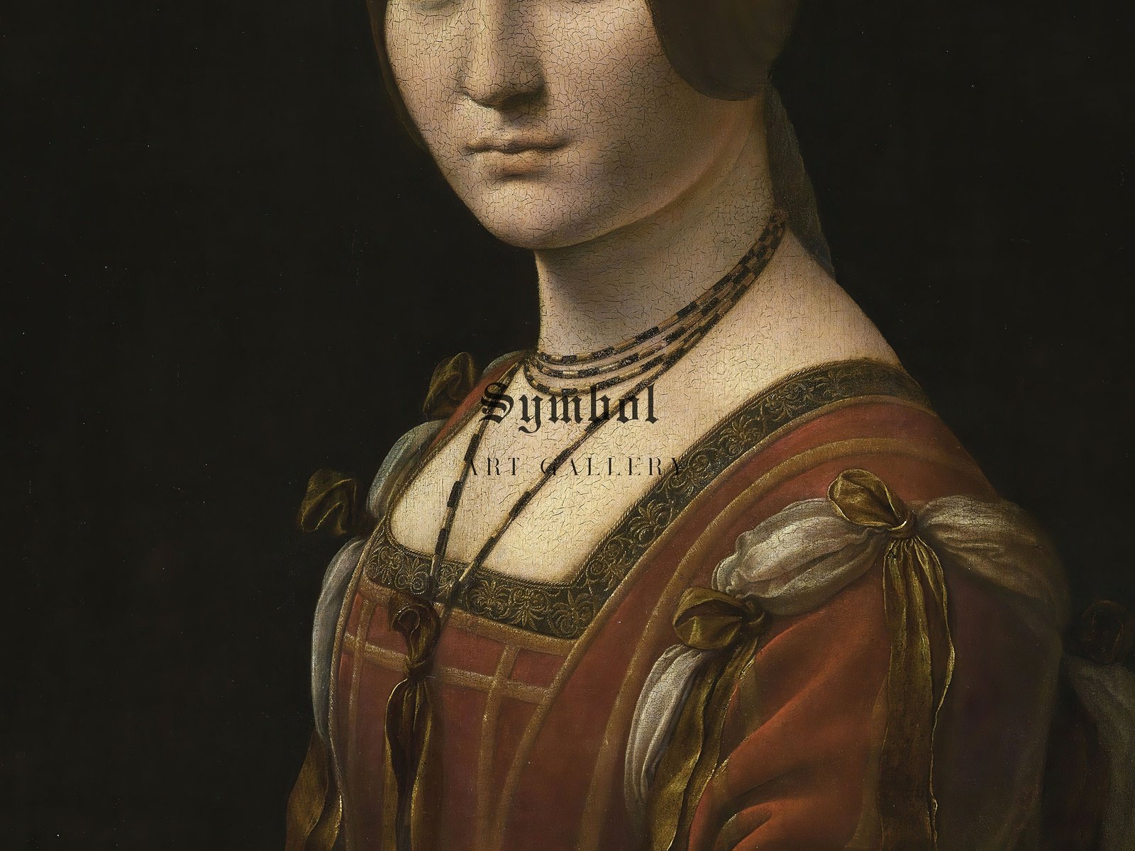 La Belle Ferronnière by Leonardo da Vinci, 1490, Renaissance, fine art print