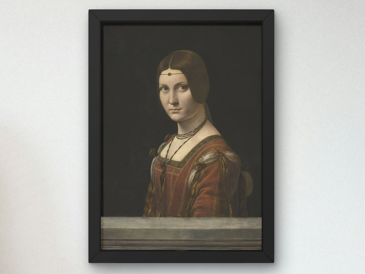 La Belle Ferronnière by Leonardo da Vinci, 1490, Renaissance, fine art print