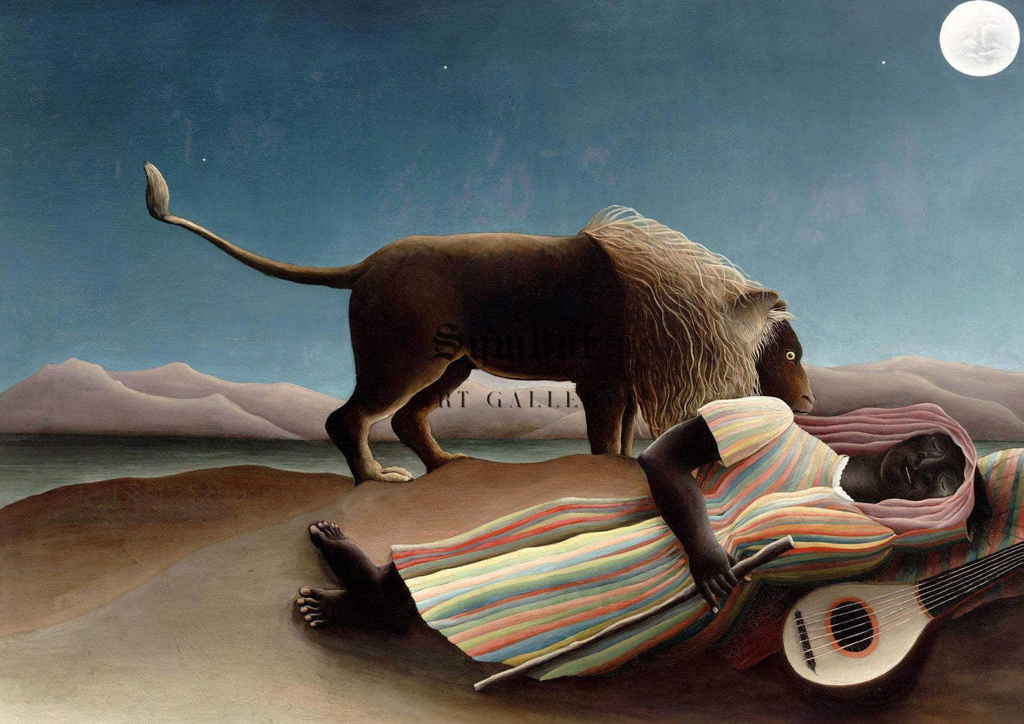 La Bohémienne endormie by Henri Rousseau, 1897, Post-Impressionism, fine art print