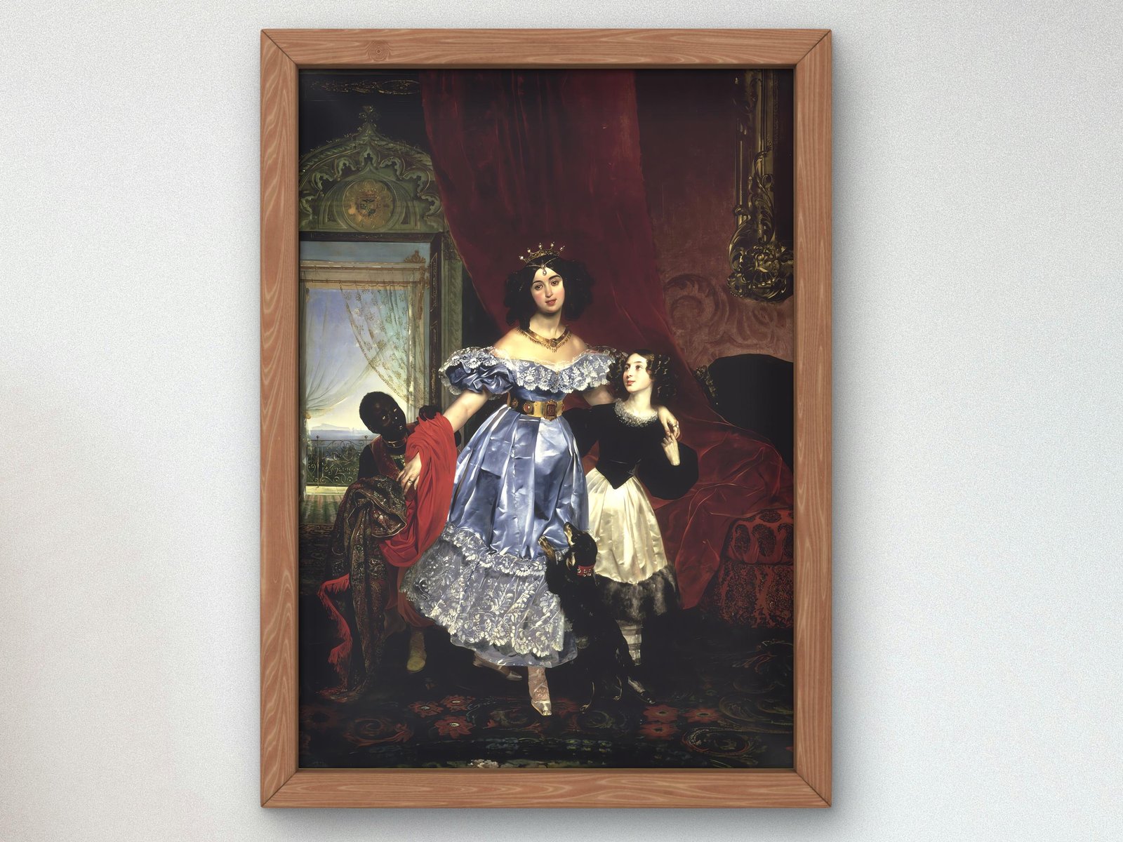 Countess Samoilova with Giovanina Pacini by Karl Briullov, 1832, Romanticism, fine art print