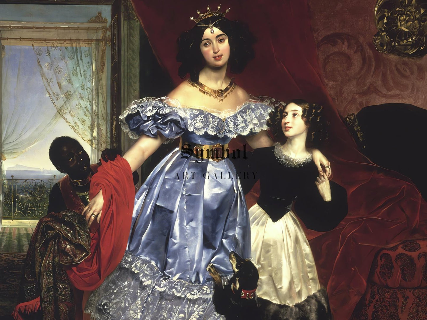 Countess Samoilova with Giovanina Pacini by Karl Briullov, 1832, Romanticism, fine art print