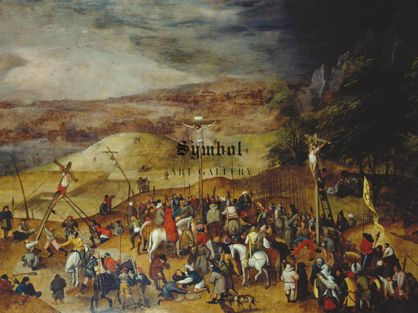 La Crucifixion by Pieter Bruegel the Younger, 1610, Baroque and Chiaroscuro, fine art print