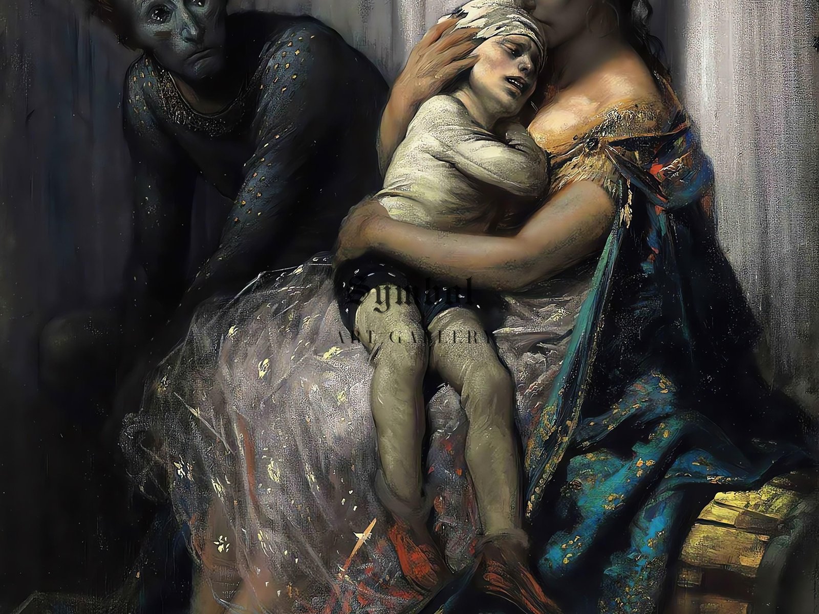 La Famille du Saltimbanque by Gustave Doré, 1874, Romanticism and Classical Landscapes, fine art print