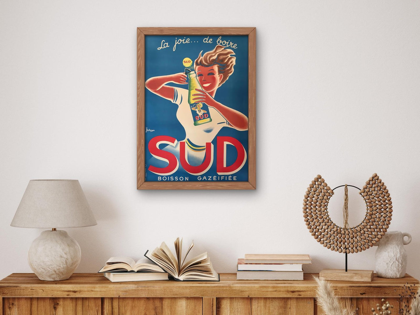 La joie de Boire Sud by P. Bellenger, 1945, Vintage Ads and Posters, fine art print