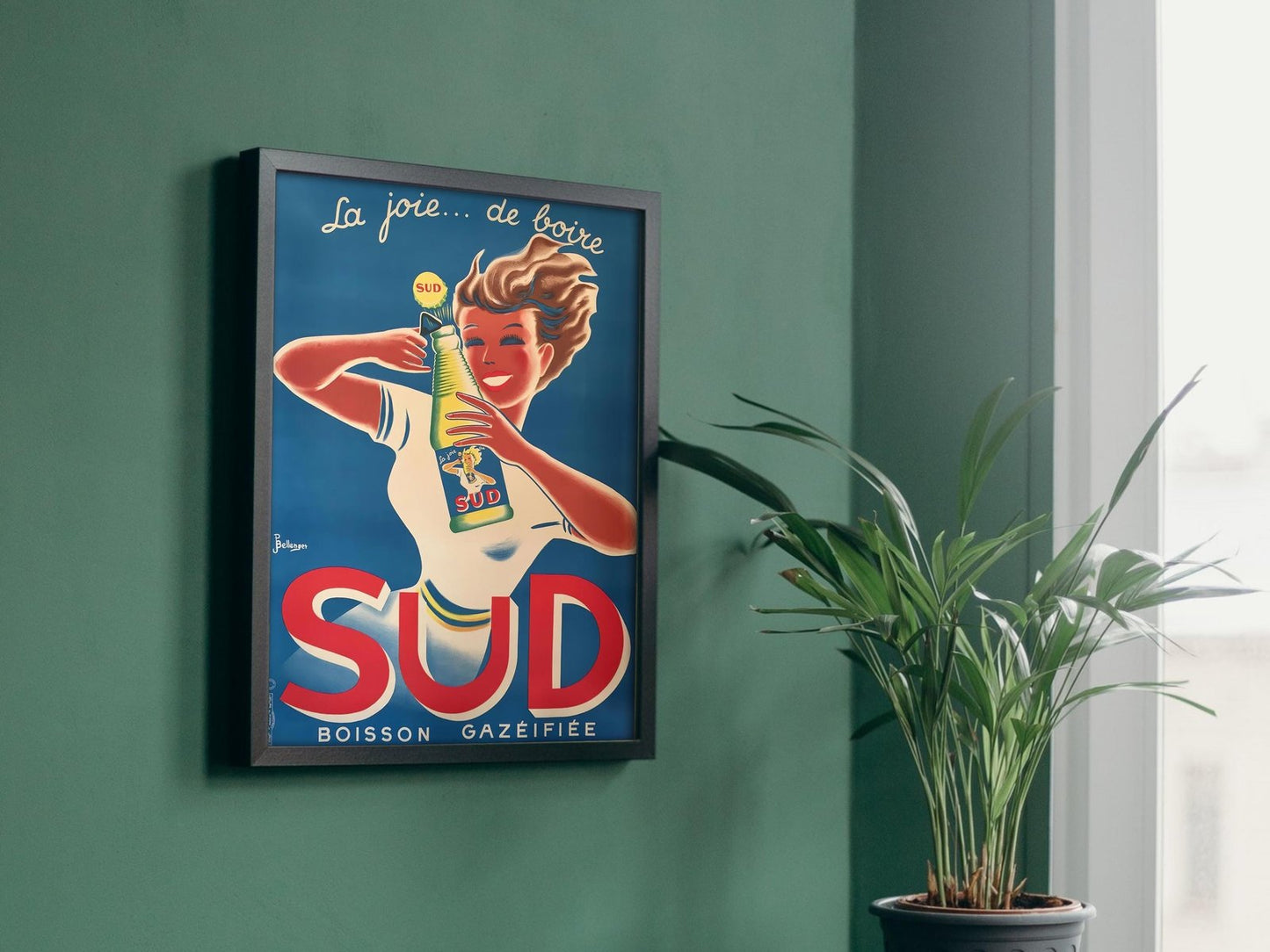 La joie de Boire Sud by P. Bellenger, 1945, Vintage Ads and Posters, fine art print