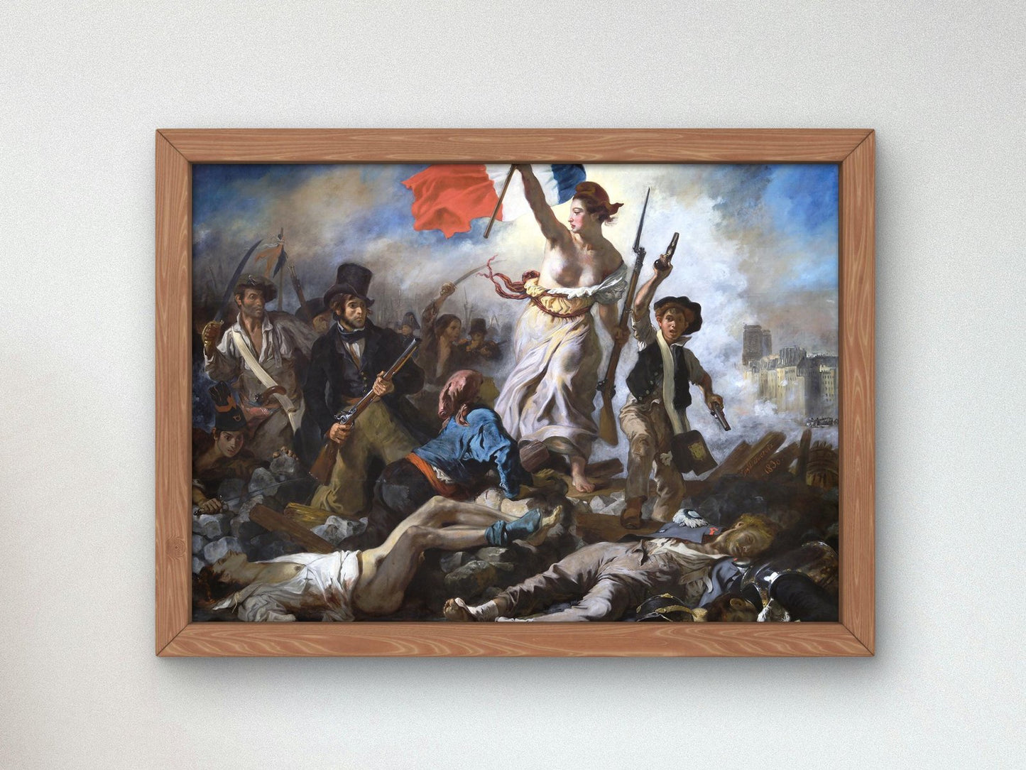 Liberty Leading the People by Eugène Delacroix, 1830, Romanticism, fine art print