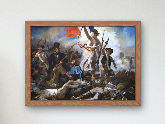 Liberty Leading the People by Eugène Delacroix, 1830, Romanticism, fine art print