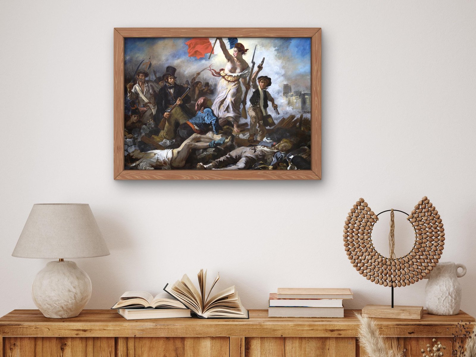 Liberty Leading the People by Eugène Delacroix, 1830, Romanticism, fine art print
