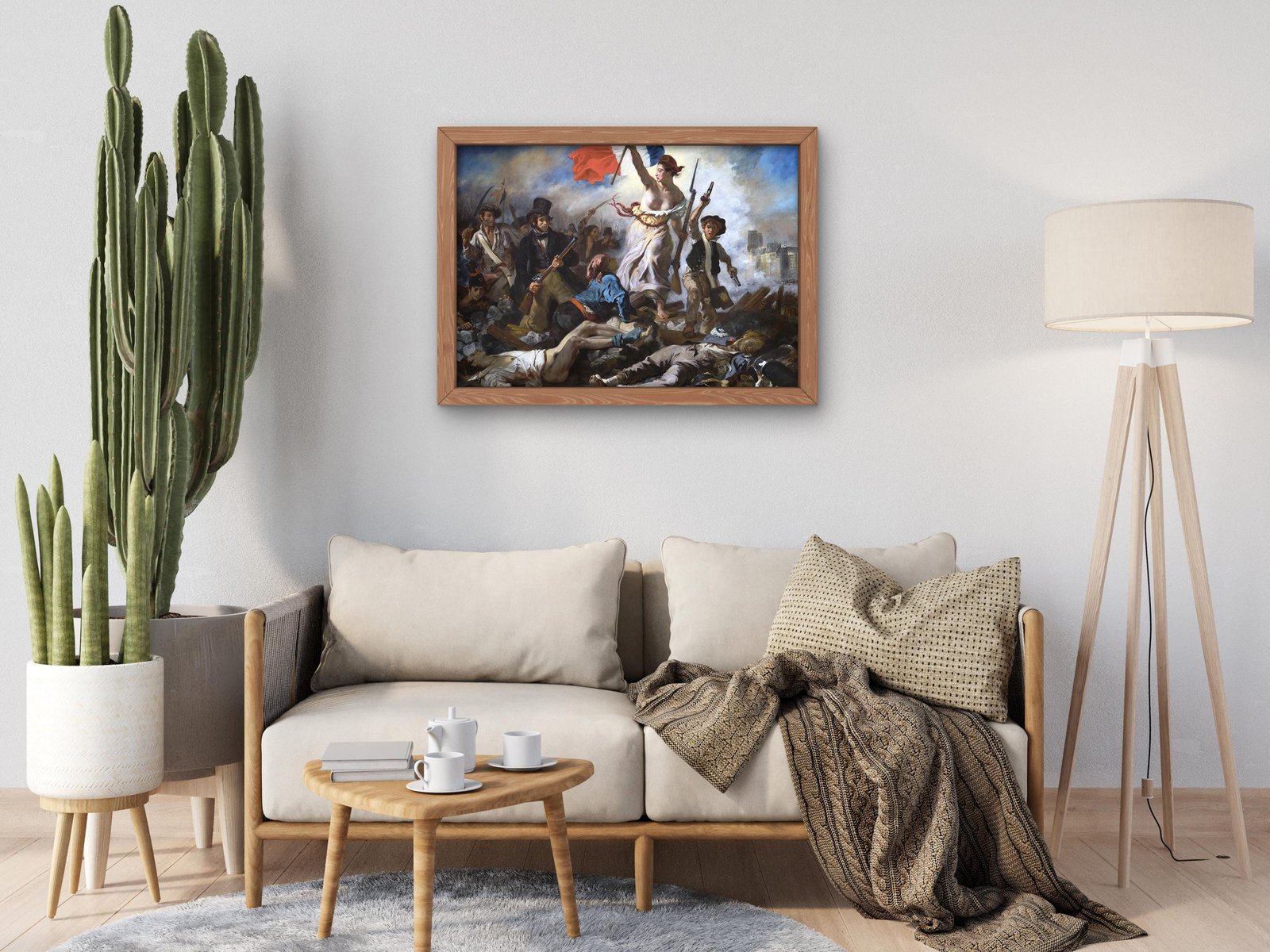 Liberty Leading the People by Eugène Delacroix, 1830, Romanticism, fine art print