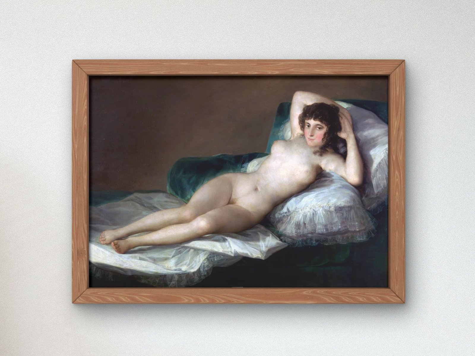 La Maja Nuda by Francisco de Goya, 1795, Rococo and Neoclassicism, fine art print