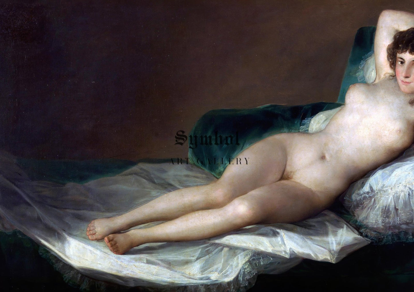 La Maja Nuda by Francisco de Goya, 1795, Rococo and Neoclassicism, fine art print