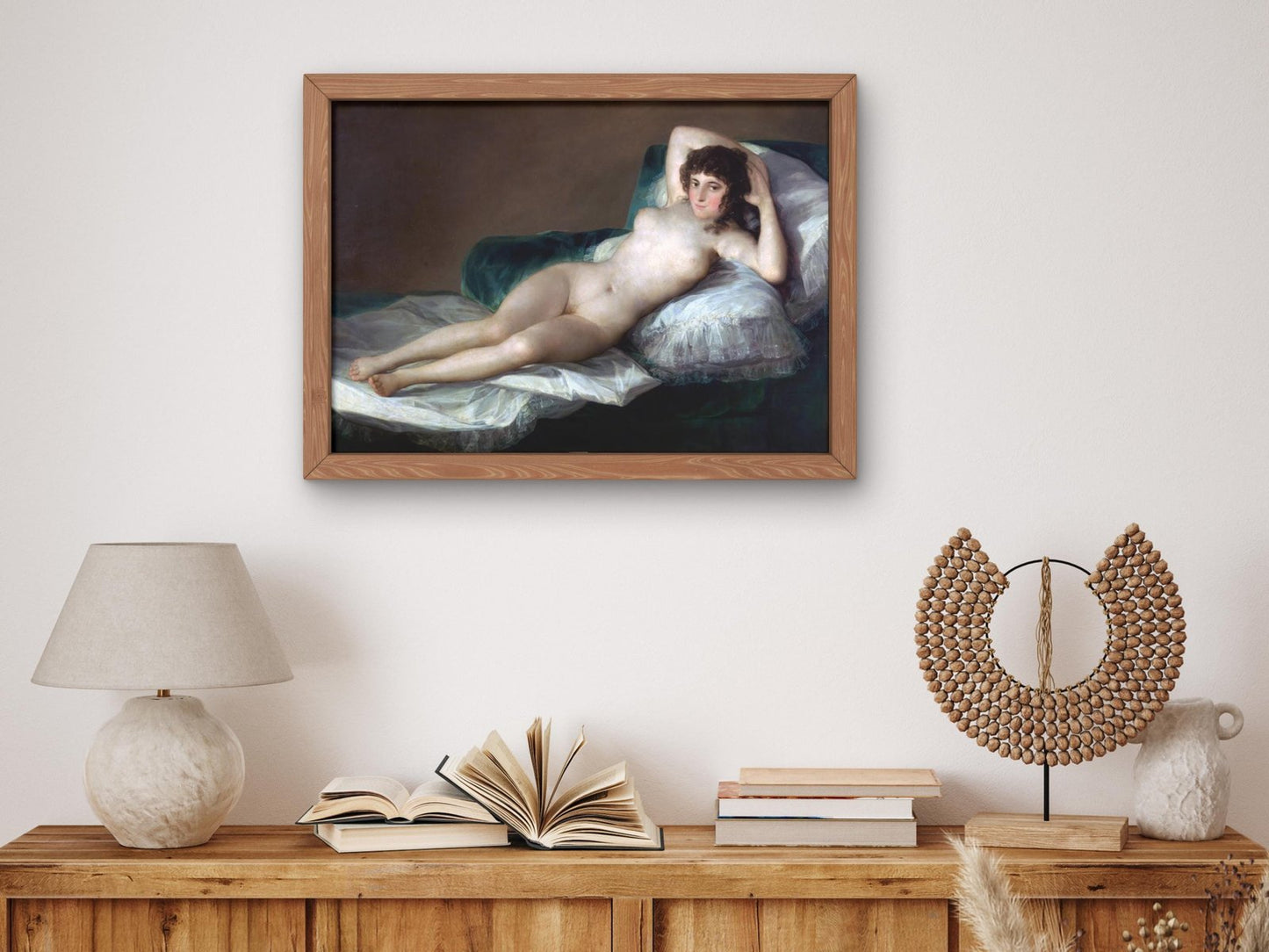 La Maja Nuda by Francisco de Goya, 1795, Rococo and Neoclassicism, fine art print