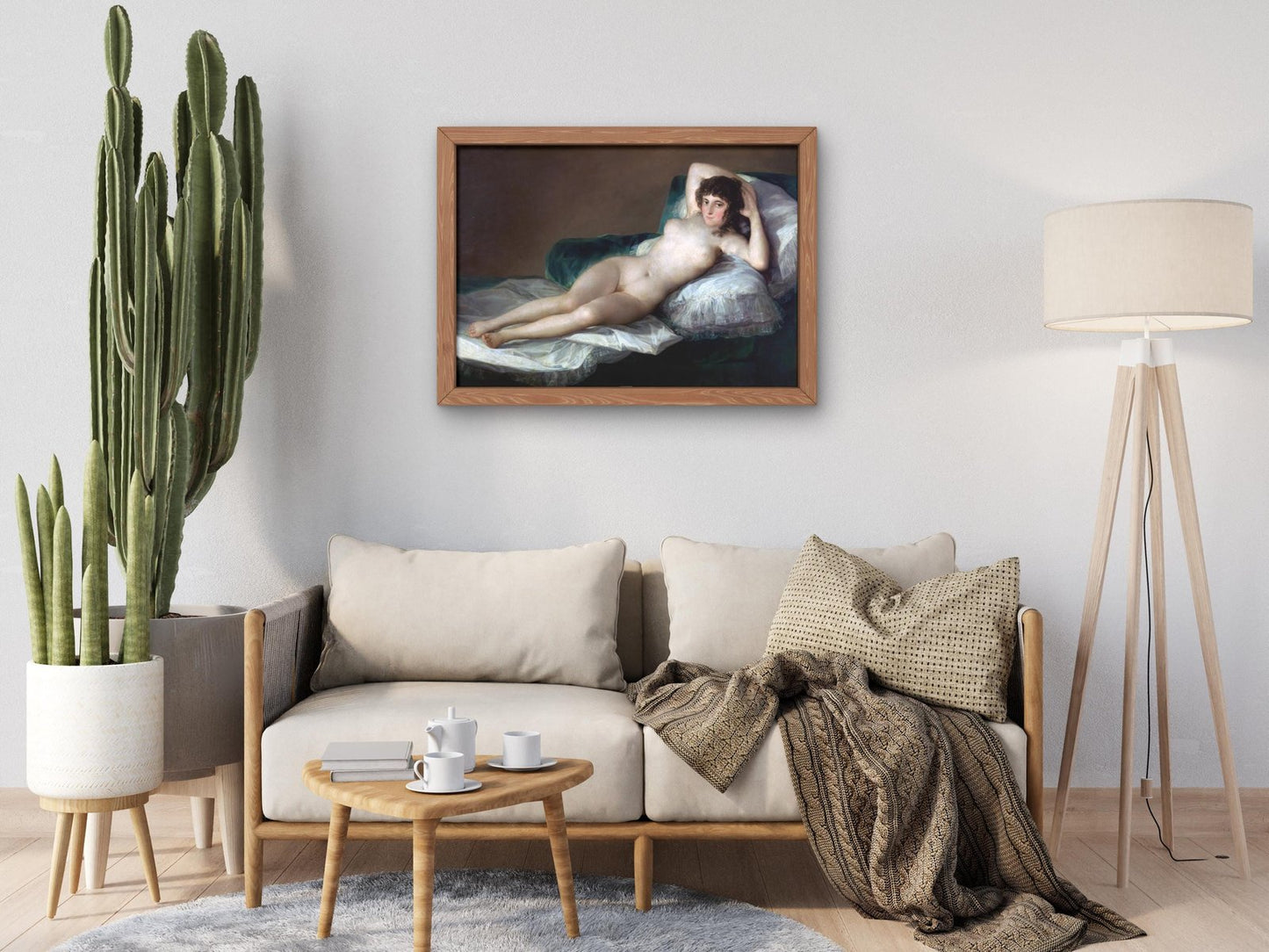 La Maja Nuda by Francisco de Goya, 1795, Rococo and Neoclassicism, fine art print