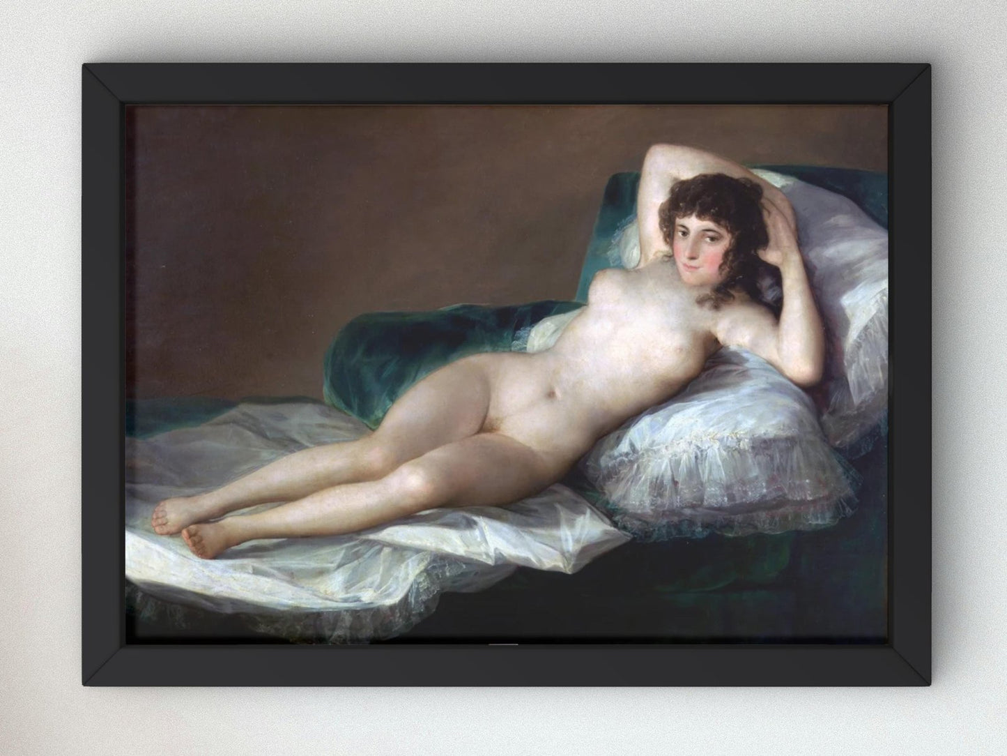 La Maja Nuda by Francisco de Goya, 1795, Rococo and Neoclassicism, fine art print