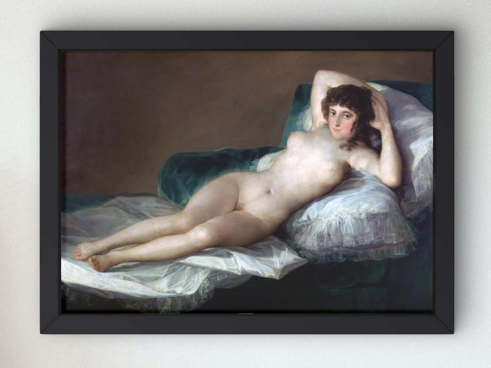 La Maja Nuda by Francisco de Goya, 1795, Rococo and Neoclassicism, fine art print