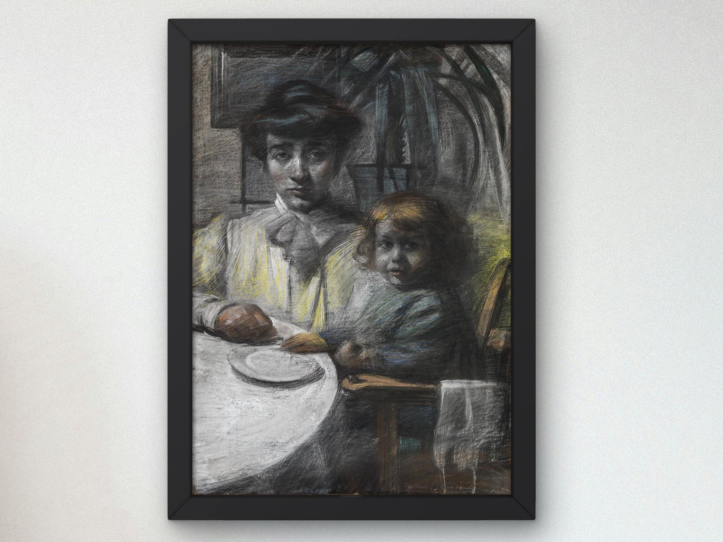La moglie di Balla con la figlia by Umberto Boccioni, 1906, Futurism and Constructivism, fine art print