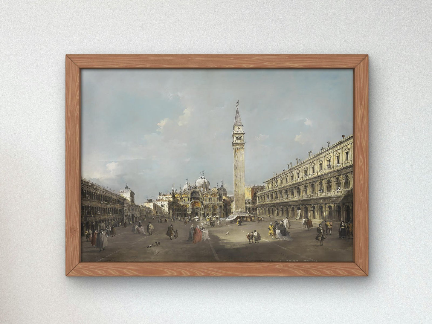 La place Saint-Marc avec la basilique et le campanile by Francesco Guardi, 1770, Rococo and Neoclassicism, fine art print