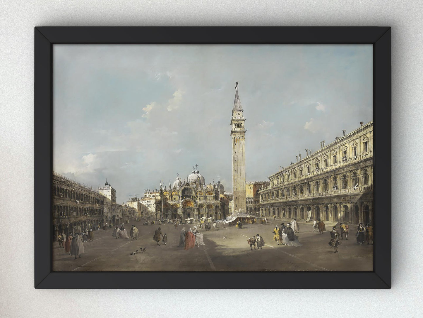 La place Saint-Marc avec la basilique et le campanile by Francesco Guardi, 1770, Rococo and Neoclassicism, fine art print
