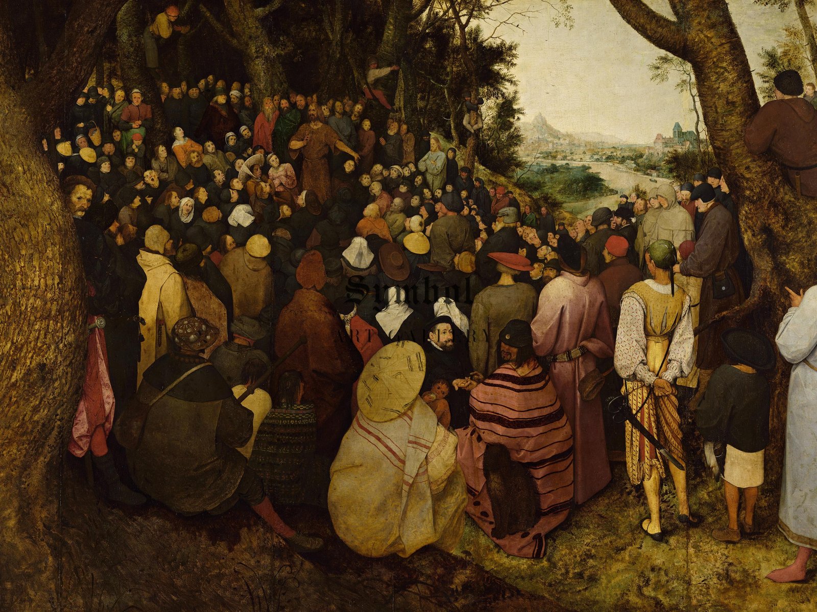 La Prédication de Saint Jean-Baptiste by Pieter Bruegel the Elder, 1566, Renaissance, fine art print