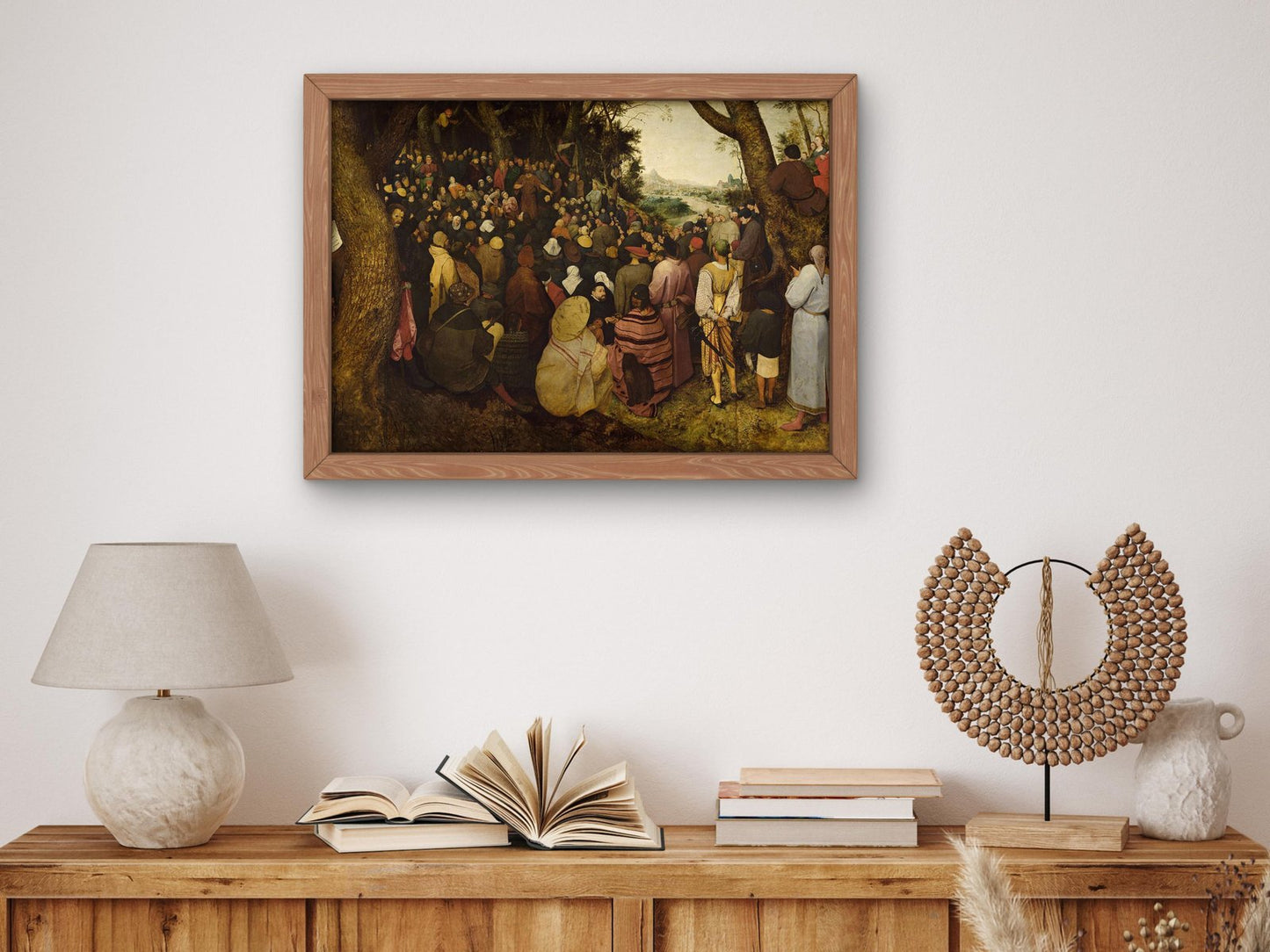 La Prédication de Saint Jean-Baptiste by Pieter Bruegel the Elder, 1566, Renaissance, fine art print