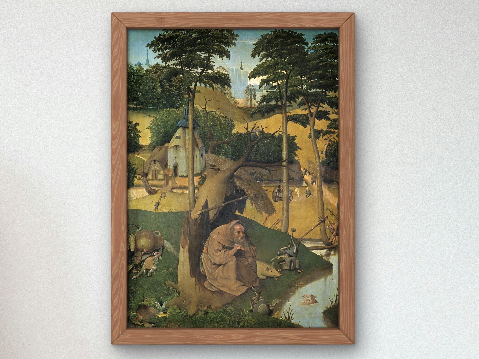 La Tentation de saint Antoine by Jérôme Bosch, 1490, Medieval and Byzantine Art, fine art print
