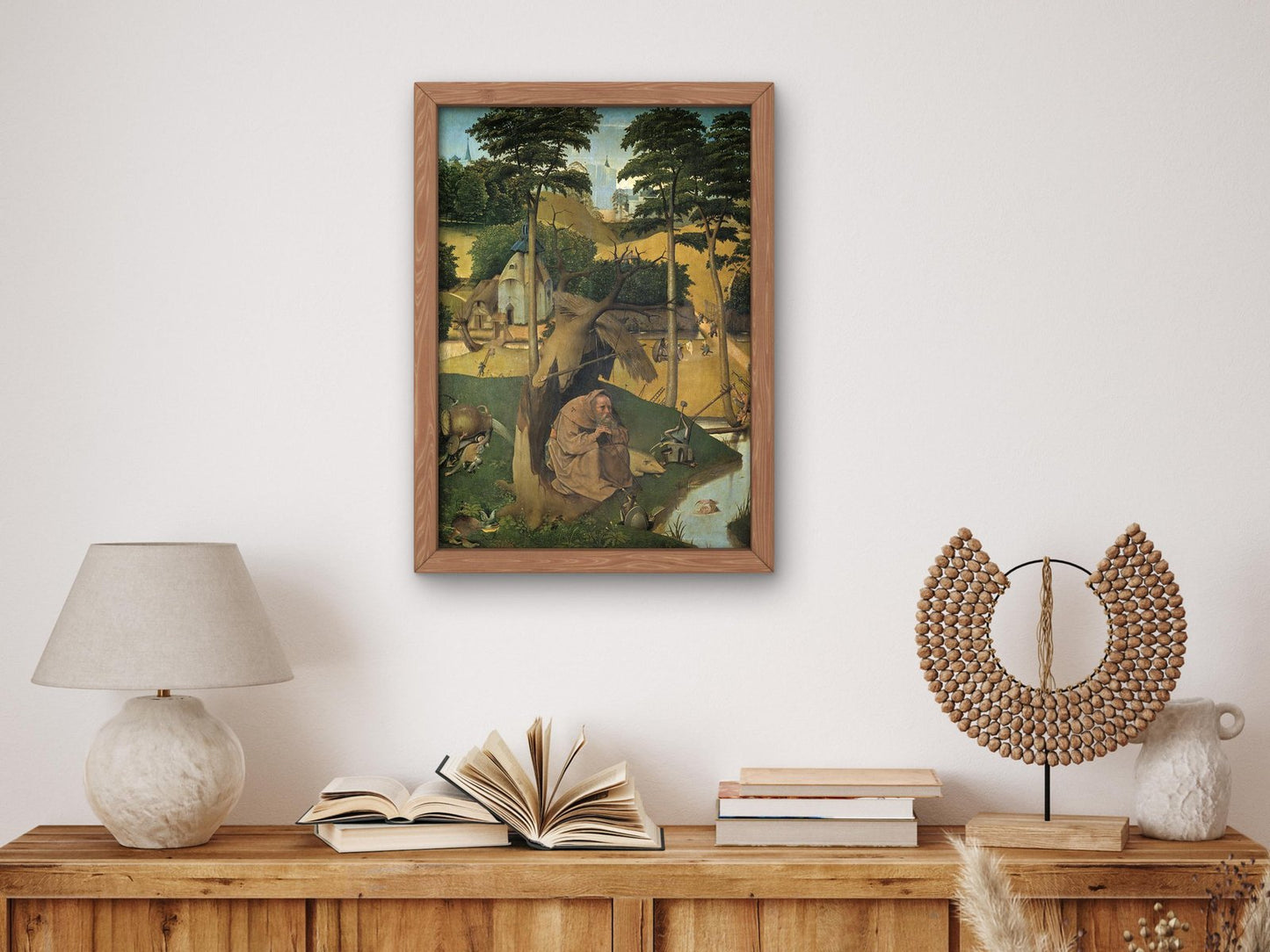 La Tentation de saint Antoine by Jérôme Bosch, 1490, Medieval and Byzantine Art, fine art print